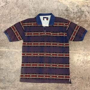 Vintage 90's Wrangler Polo Aztec Shirt Large